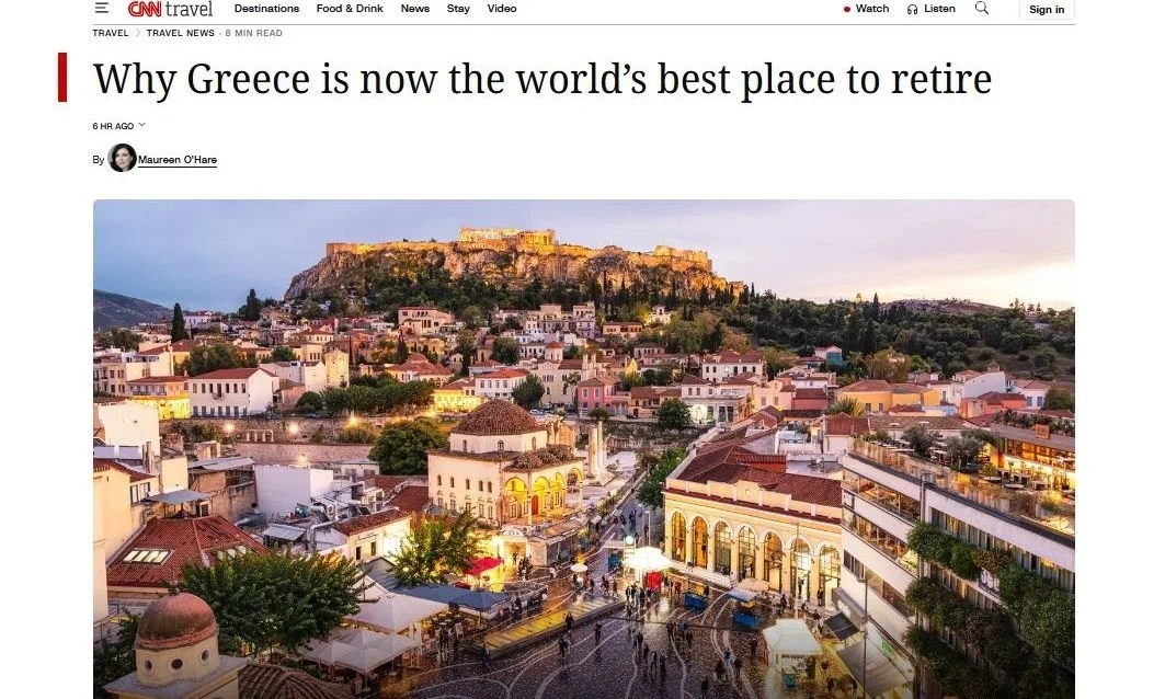 CNN: Γιατί η Ελλάδα είναι το καλύτερο μέρος για τη συνταξιοδότηση CNN: Γιατί η Ελλάδα είναι το καλύτερο μέρος για τη συνταξιοδότηση