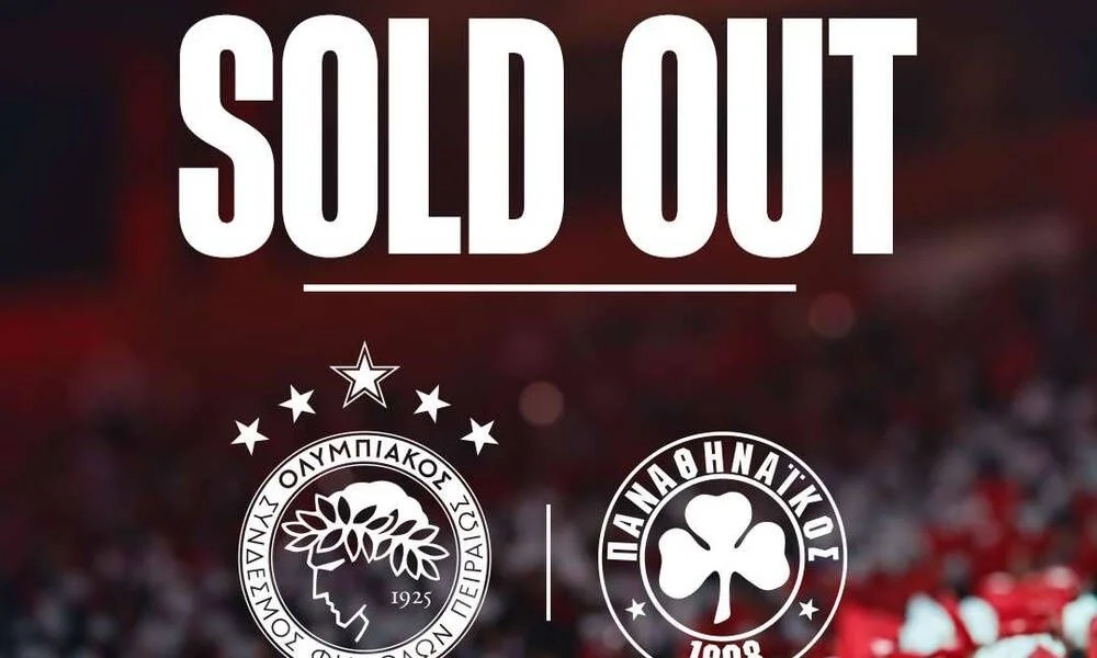 Ολυμπιακός – Παναθηναϊκός: Sold Out το μεγάλο ντέρμπι της αγωνιστικής Ολυμπιακός – Παναθηναϊκός: Sold Out το μεγάλο ντέρμπι της αγωνιστικής