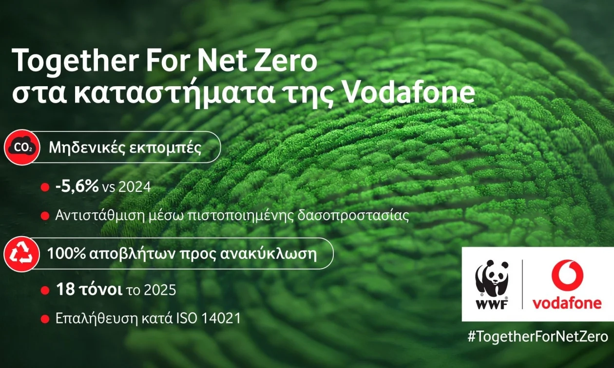 Vodafone: 100% των αποβλήτων των καταστημάτων της προς ανακύκλωση Vodafone: 100% των αποβλήτων των καταστημάτων της προς ανακύκλωση